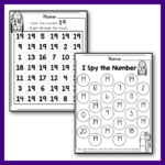 Free Printable Number 19 Worksheets