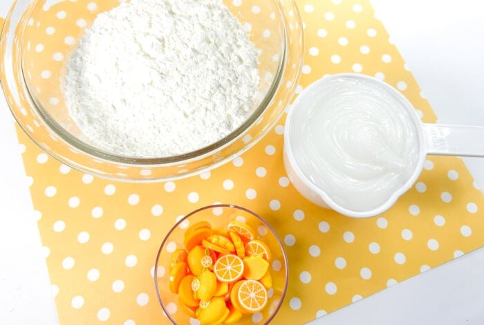 corn starch, conditioner, and lemon buttons.