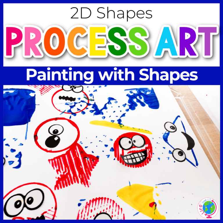 shape painting activity for kids.