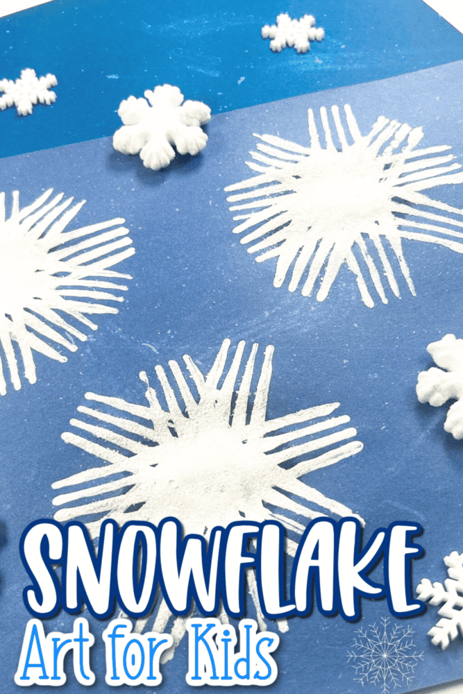 Snowflake Fork Painting Craft for Kids 13 snowflake fork painting craft for kids.