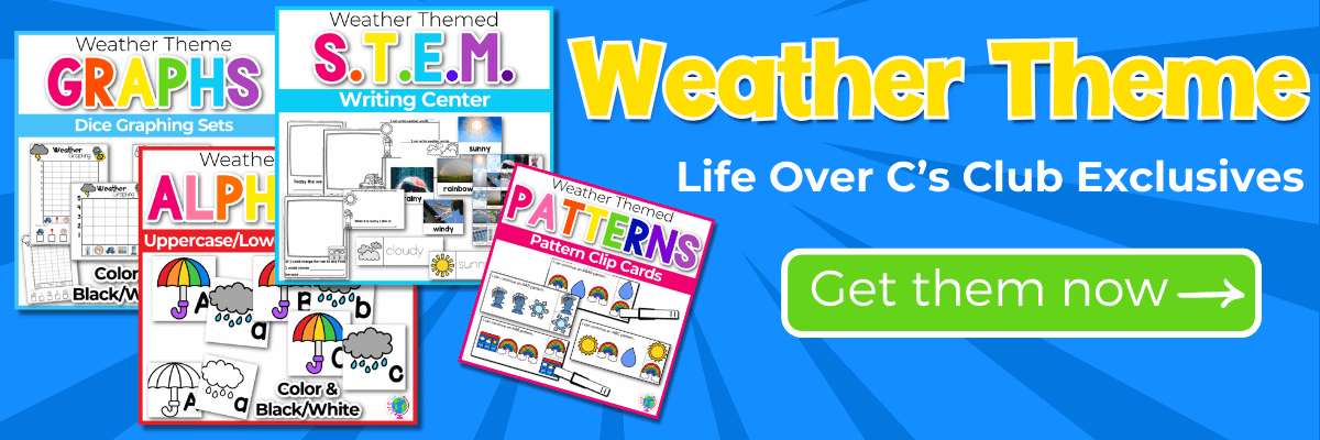 weather themed life over c's club exclusive activities button says [get them now]
