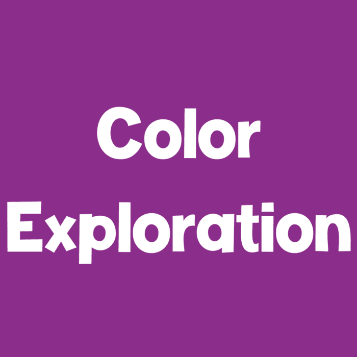 dark purple square icon text says [color exploration]