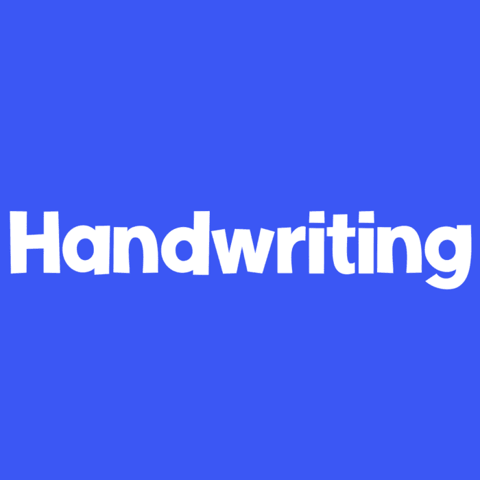 blue square icon text says [handwriting]