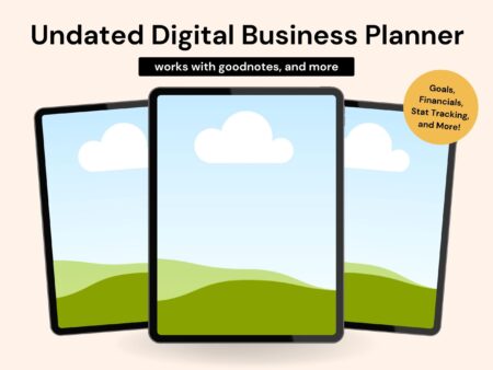 undated digital business planner
