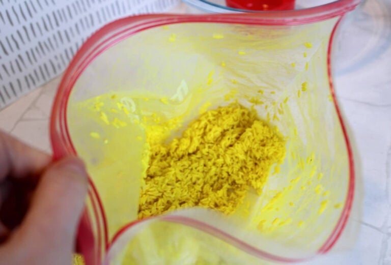 Bee And Rice Simple Honey Bee Sensory Bin with Rice and Pasta