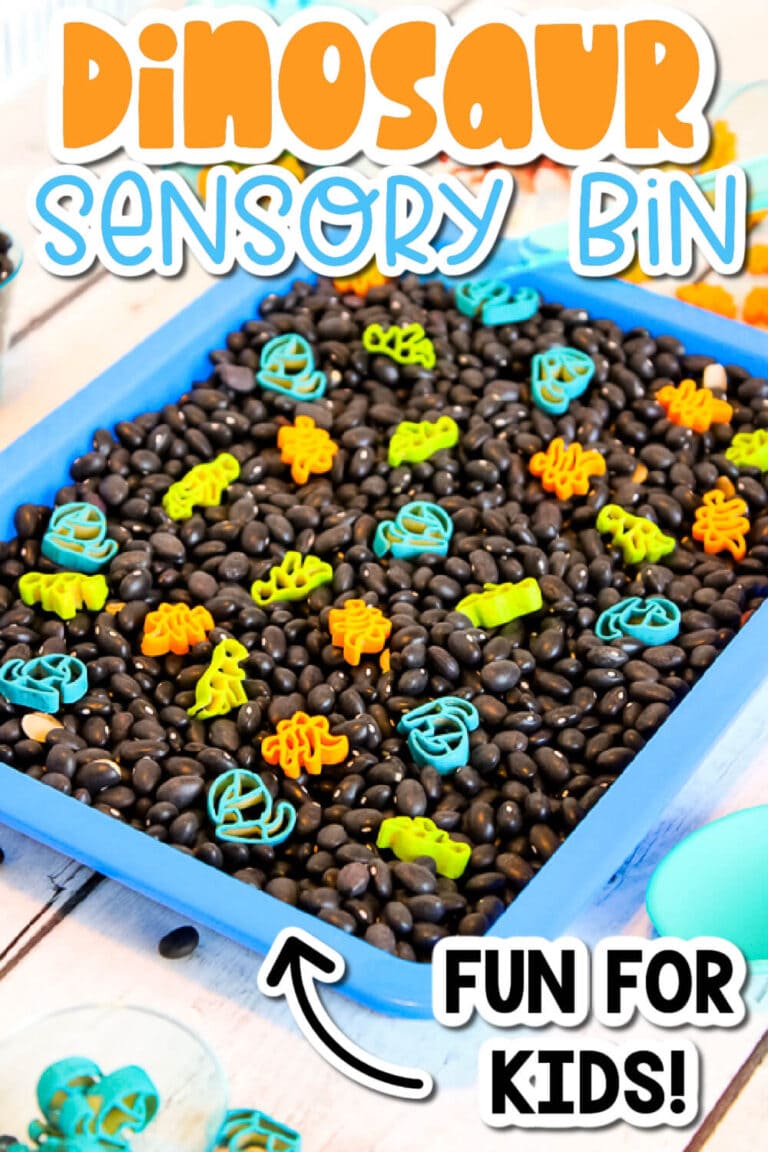 Easy Dinosaur Pasta Sensory Bin for Kids 🦖🦕
