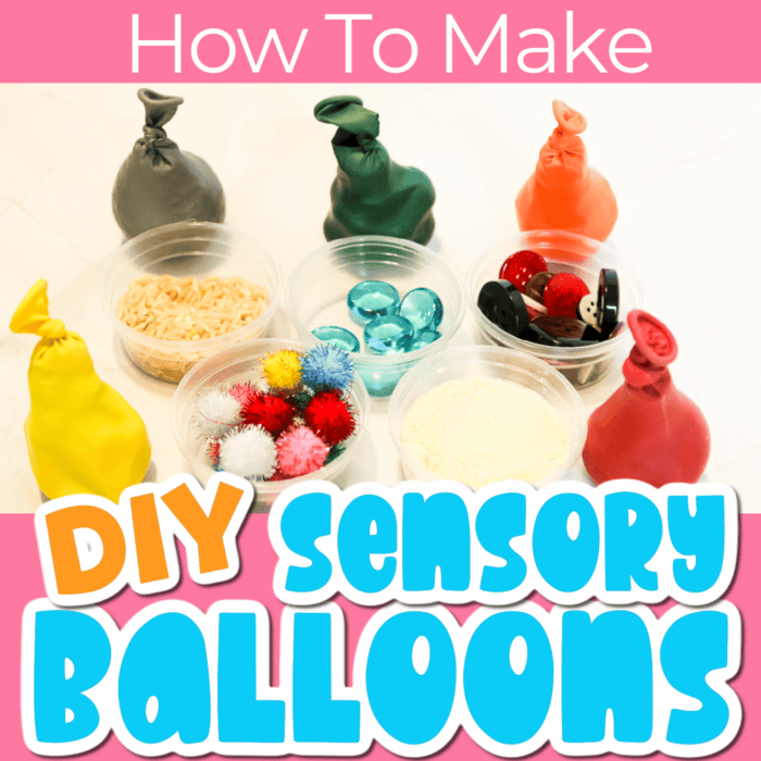 materials for a sensory balloon activity.