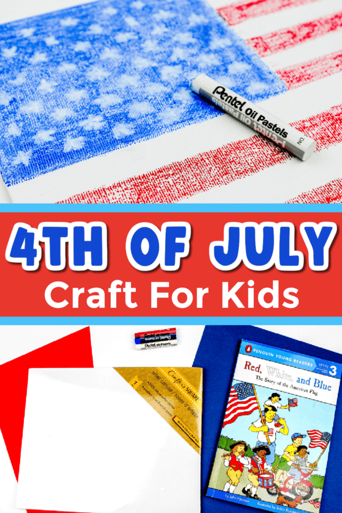 photo collage of a 4th of july craft about the american flag.