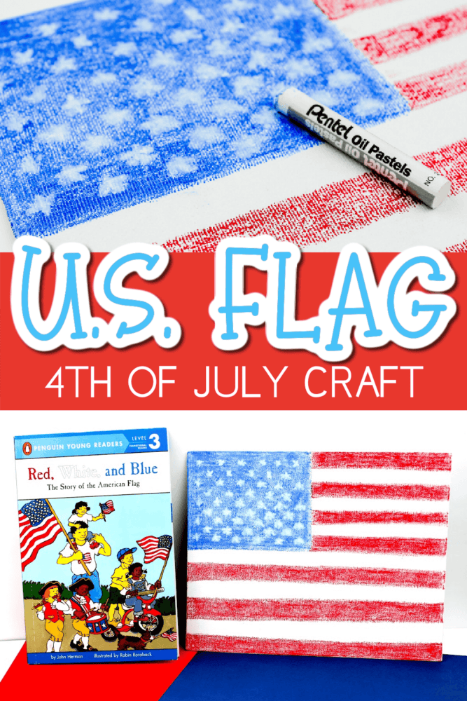 Easy American Flag 4th of July Craft for Kids 6 two photos of a u.s. flag craft for kids.