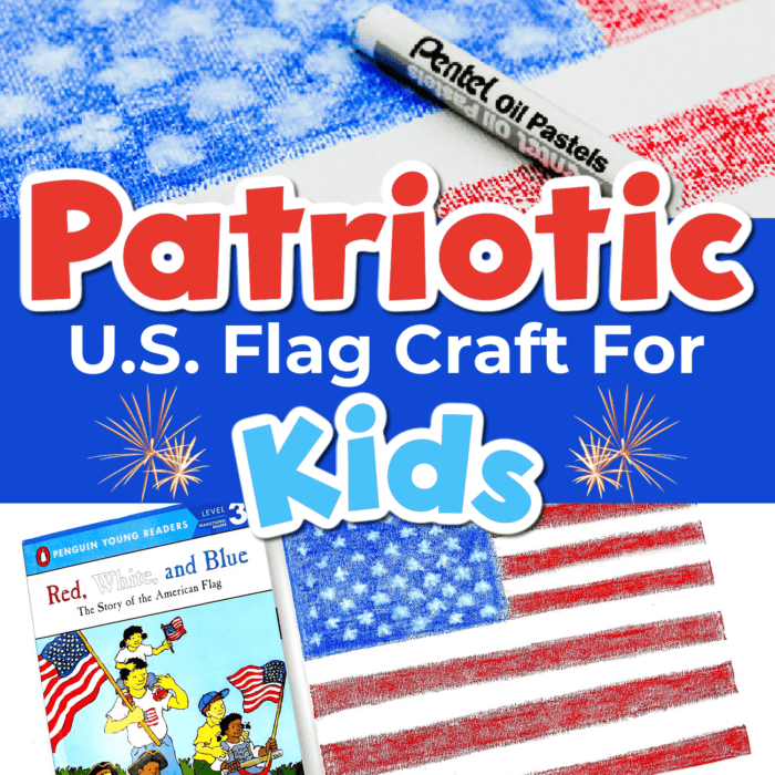 photo collage of a u.s. flag craft for the 4th of july.