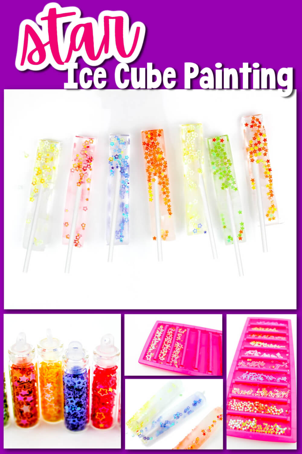 Easy Star Ice Cube Painting for Kids