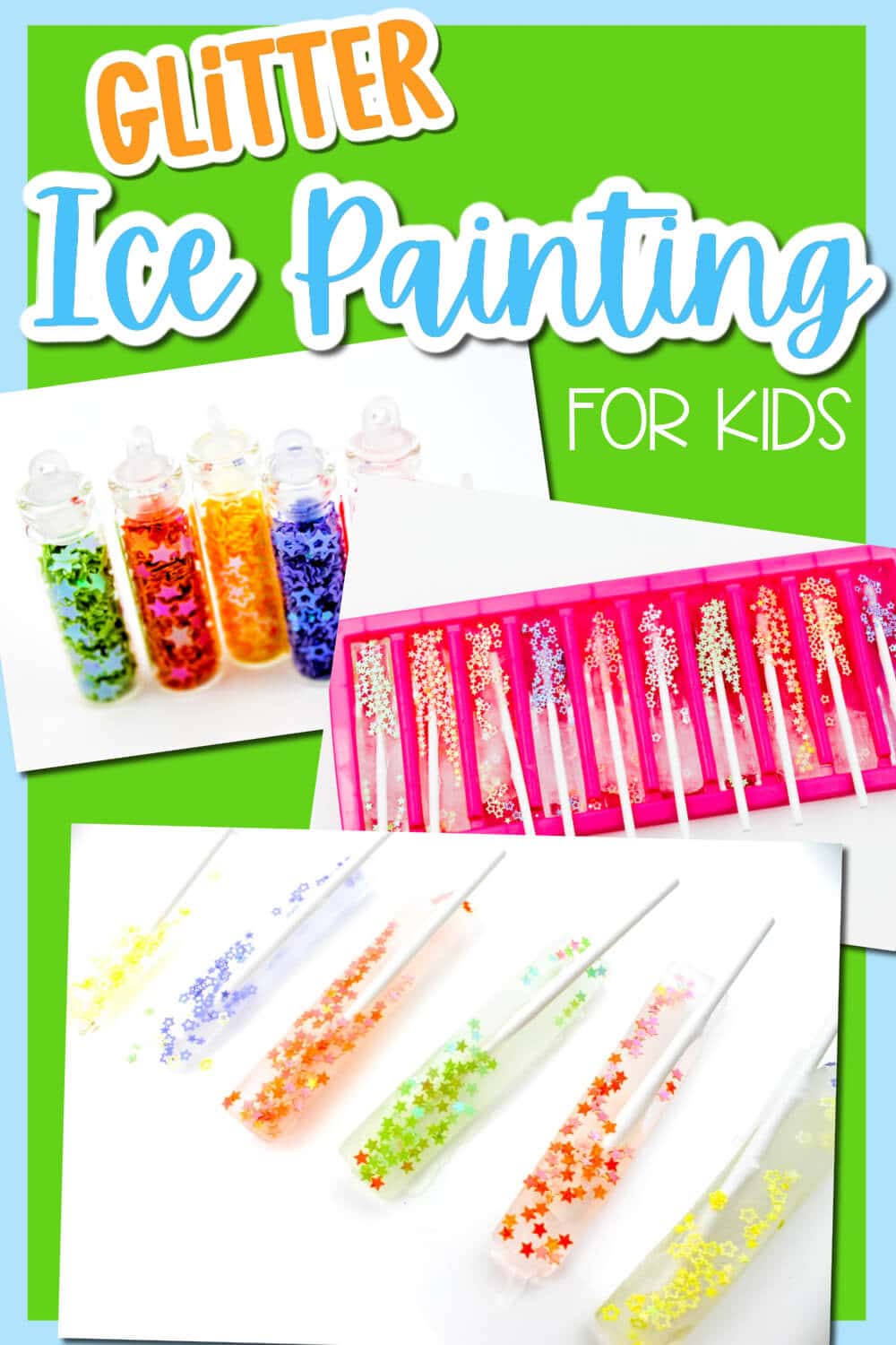 Easy Star Ice Cube Painting for Kids