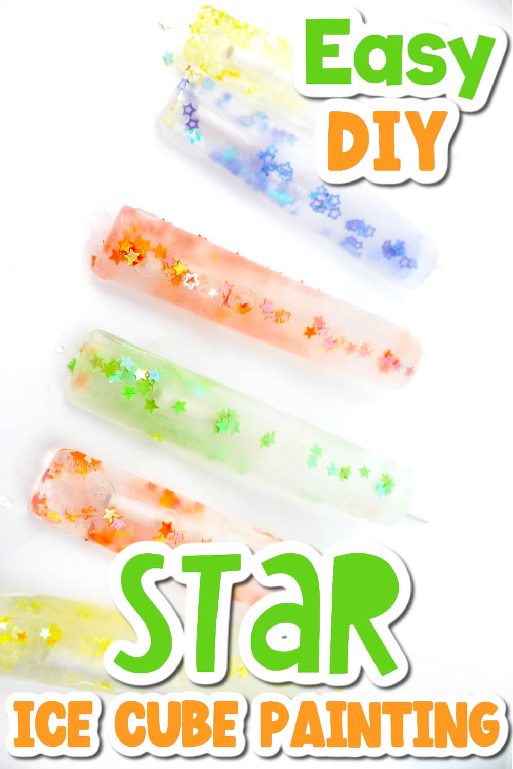 Easy Star Ice Cube Painting for Kids