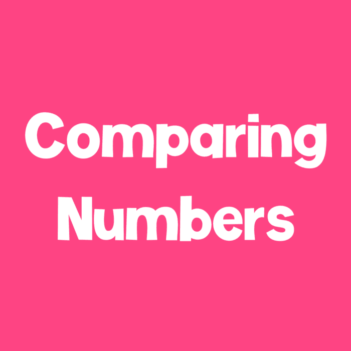 pink square icon text says [comparing numbers]