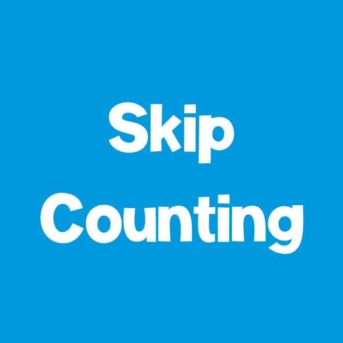 blue square icon text says [skip counting]
