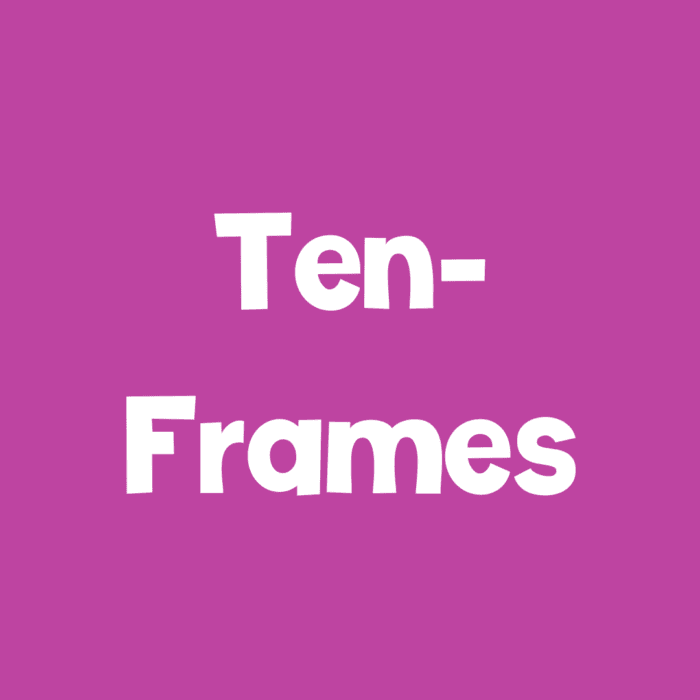 a purple sign with white text [ten frames]
