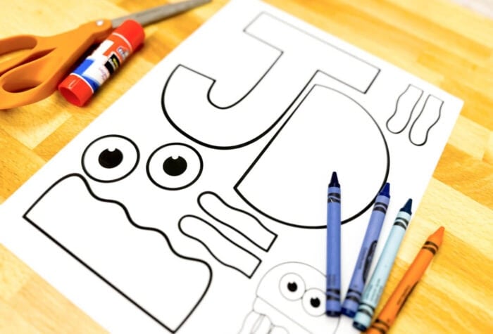 Uppercase Letter J Craft Free Printable Template for Free Printable Letter J Template