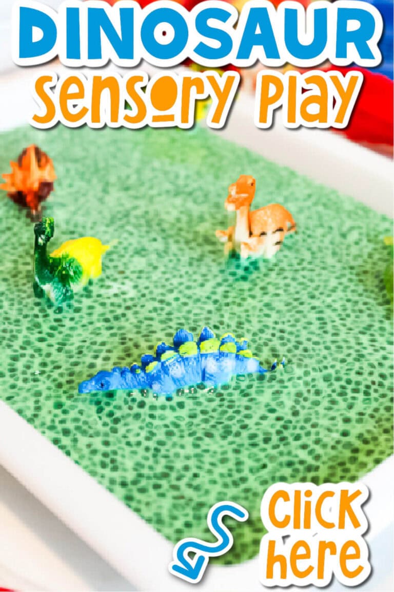 Gooey Chia Seed Dinosaur Sensory Bin for Kids