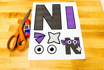 Free Printable Uppercase Letter N Craft Template