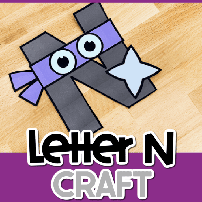 photo of uppercase letter n craft n is for ninja printable alphabet craft