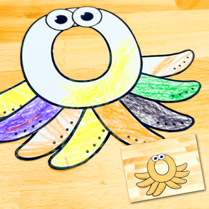 uppercase letter o alphabet craft for o is for octopus alphabet lesson