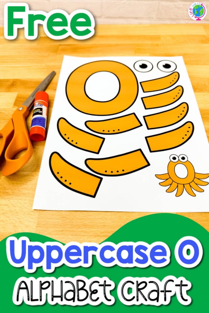 free printable pdf alphabet craft letter o craft o is for octopus