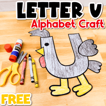 free printable uppercase letter u craft: u is for umbrella bird alphabet craft for preschoolers