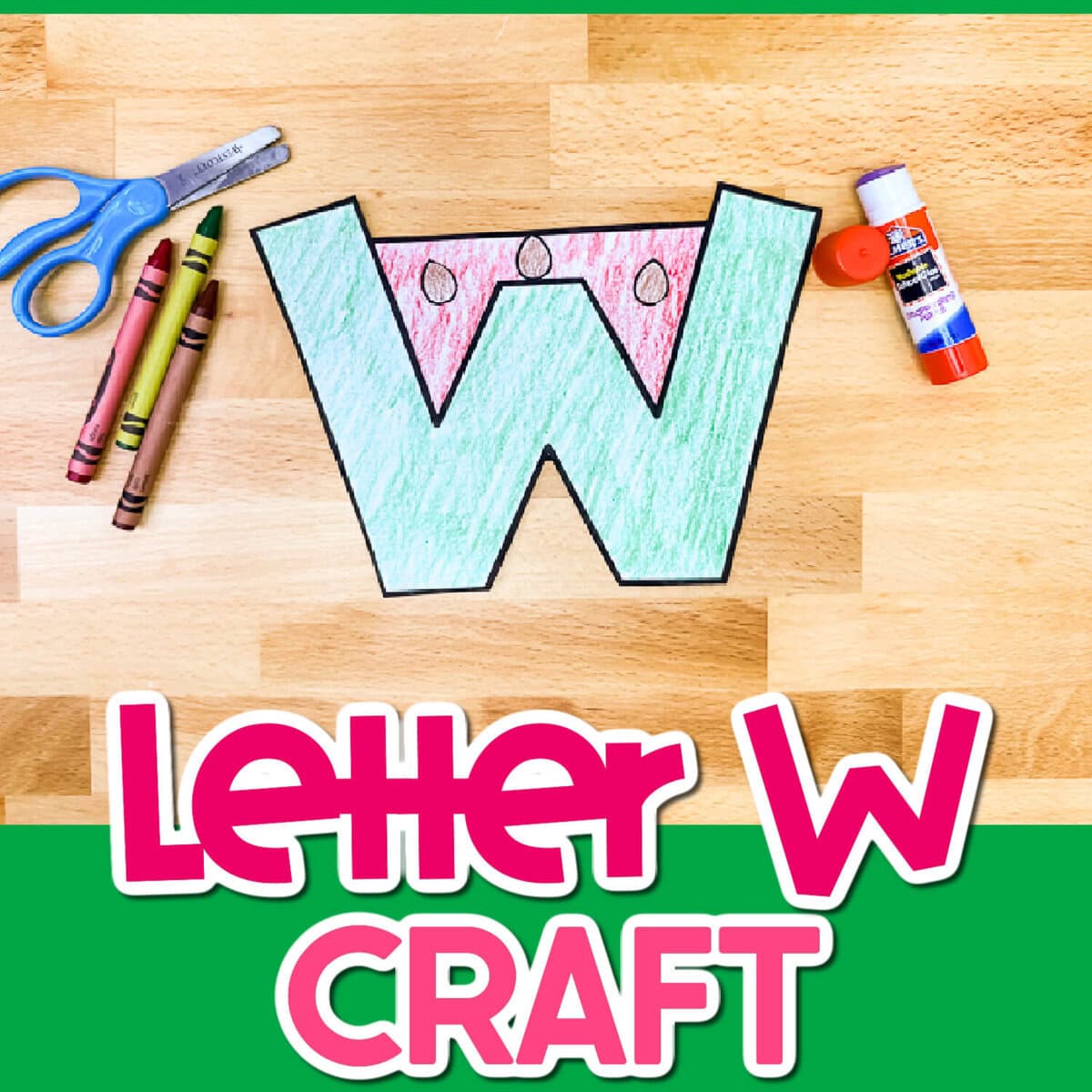 free printable pdf uppercase letter w craft for preschool alphabet activities w is for watermelon craft