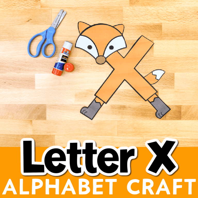 this bright and engaging uppercase letter x craft for preschool is a great way to combine fine motor skills with hands-on letter recognition fun. text says [letter x alphabet craft]