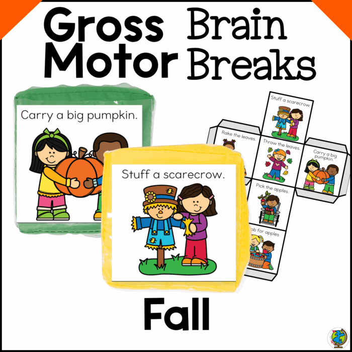 fall gross motor brain break cube1