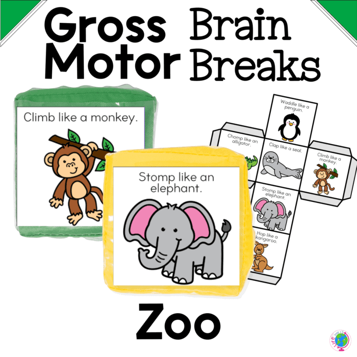 zoo gross motor brain break cube1